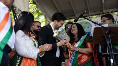 New York City Mayor Mamdani joined the Indian Independence Day celebrations, attending the Queens India Day Parade in Floral Park. (X/@MattooShashank) New York City Mayor Mamdani joined the Indian Independence Day celebrations, attending the Queens India Day Parade in Floral Park. (X/@MattooShashank)
