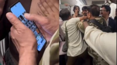 When the personnel opens the photo gallery, it is seen that he secretly took pictures of the woman. (Video screengrabs)