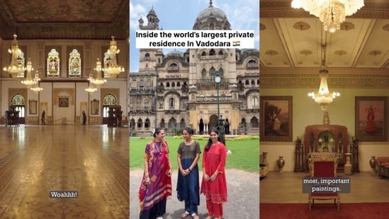 A 500-acre monument to living history: content creator Priyam Saraswat has shared a tour of Laxmi Vilas Palace on his Instagram page. (Instagram/ priyamsaraswat)