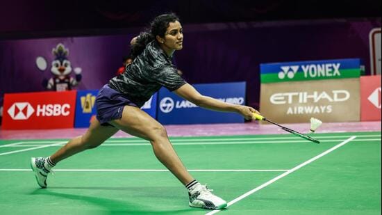 PV Sindhu practises ahead of the World Championships. (BAI)