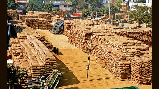 Punjab has 271 lakh tonnes of foodgrain stocks against total capacity of 180 lakh tonnes. (ANI File)