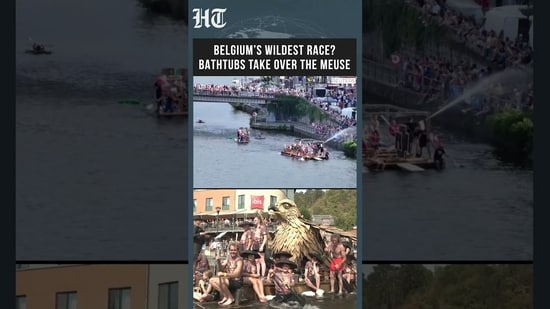 Belgian Bathtub Regatta Turns Meuse River Into A Splashing Race Of Homemade Rafts