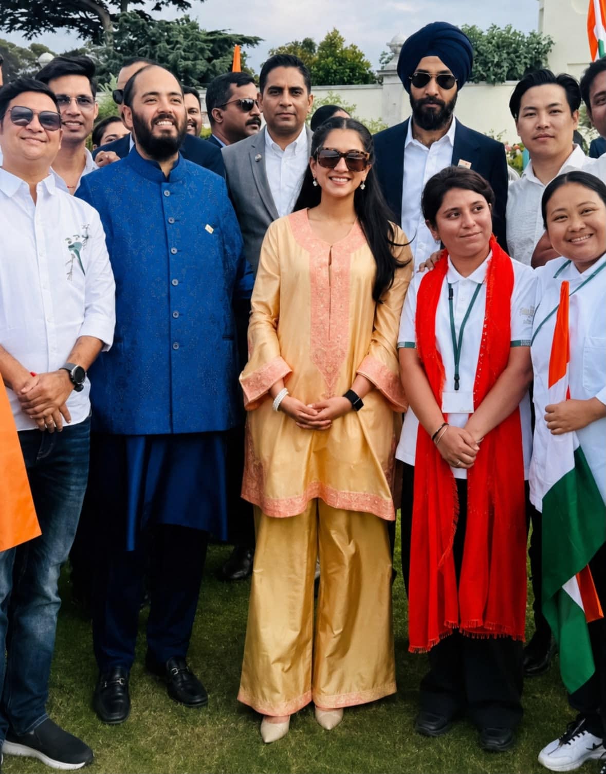 Radhika paired a kurta with wide-legged pants, creating a relaxed ethnic look. (Instagram) Radhika paired a kurta with wide-legged pants, creating a relaxed ethnic look. (Instagram)