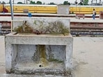 A water booth at Ludhiana railway station on Monday. (Gurpreet Singh/ht)