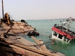 Strikes by Iran-backed Houthi rebels on the city of Moktah, Yemen, on Aug. 9 killed at least 11 people and damaged the city’s port.