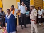 Bihar temple stampede: Families of the victims seen at Lakhisarai sadar hospital.