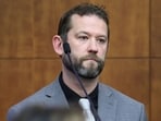 Witness Ian Whiffin, Senior Digital Intelligence Expert at Cellebrite, on the stand during the Lindsay Clancy trial in Plymouth Superior Court, Plymouth, Massachusetts, U.S., August 17, 2026. Clancy is charged with murdering her three young children, Cora, Dawson and Callan, in their Duxbury home in 2013. Greg Derr/Pool via REUTERS