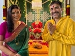 Pankaj Tripathi and his wife Mridula Tripathi.