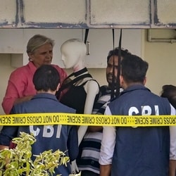 CBI officials during the recreation of the crime scene in Twisha Sharma death case, at the accused Giribala Singh's residence, in Bhopal, Madhya Pradesh, Monday, June 1, 2026. 