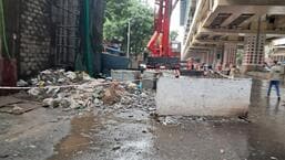 Granite slabs topple from metro construction site in Mira Road, none hurt