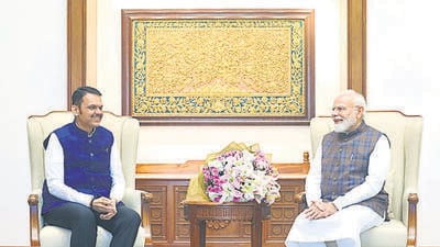 Fadnavis nixes rumours of Delhi shift, says he discussed state affairs with Modi Fadnavis nixes rumours of Delhi shift, says he discussed state affairs with Modi