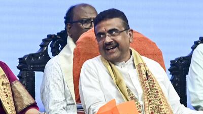 Adhikari visited Purulia, one of Bengal’s most backward districts, to lay the foundation stone of a ₹4,000 crore private steel plant at Raghunathpur. (PTI) Adhikari visited Purulia, one of Bengal’s most backward districts, to lay the foundation stone of a ₹4,000 crore private steel plant at Raghunathpur. (PTI)