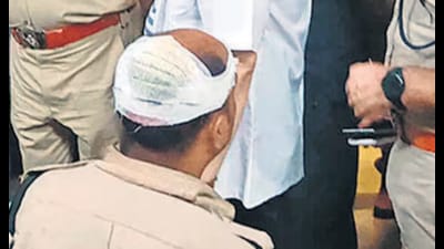 Several policemen were injured during a clash with protesters in Ambala on August 13. Several policemen were injured during a clash with protesters in Ambala on August 13.