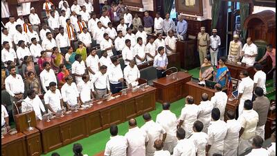 The TVK government’s conditional farm loan waiver, announced on the 100th day of the government, is disappointing, signalling more than its actual impact. (Tamilnadu Assembly/ANI) The TVK government’s conditional farm loan waiver, announced on the 100th day of the government, is disappointing, signalling more than its actual impact. (Tamilnadu Assembly/ANI)