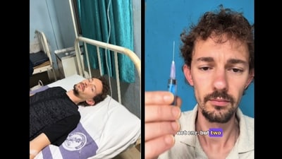 Mike shared his experience in an Instagram video titled “American hospitalised in India”. (Instagram/@mikenoonevisuals) Mike shared his experience in an Instagram video titled “American hospitalised in India”. (Instagram/@mikenoonevisuals)