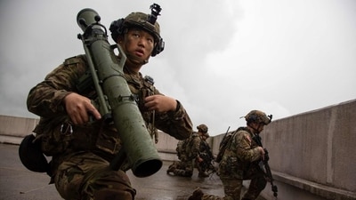 U.S. soldiers taking part in military exercises in South Korea in 2023. U.S. soldiers taking part in military exercises in South Korea in 2023.