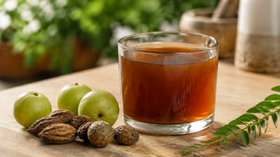 Triphala juice has many benefits, such as supporting digestive health. (Picture credit: AI generated) Triphala juice has many benefits, such as supporting digestive health. (Picture credit: AI generated)