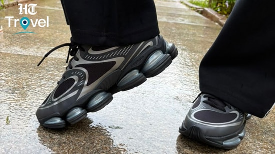 The ABZORB 2000 handled airport miles, Coorg's rain and multiple outfits while keeping my feet comfortable throughout the day. (Hindustan Times)
