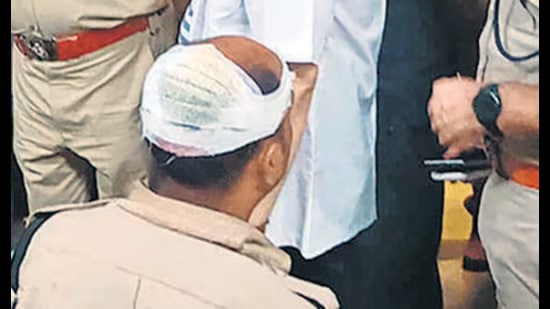 Several policemen were injured during a clash with protesters in Ambala on August 13.