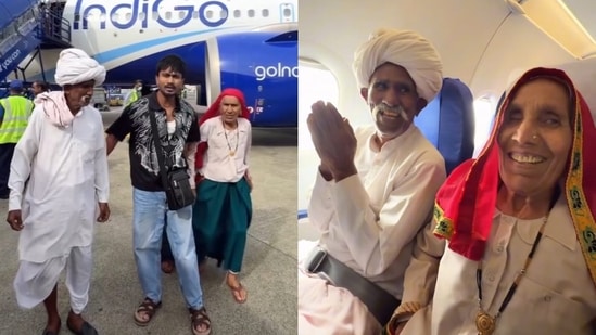 A Rajasthan family experienced air travel for the first time after their son made their dream come true.