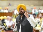 Punjab chief minister Bhagwant Mann. A row erupted over elderly participants performing as alleged beneficiaries of the Punjab government’s health scheme during the Independence Day event in Ferozepur
