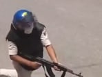 The constable who allegedly fired the rifle in Siwan has already been suspended.(X video grab)