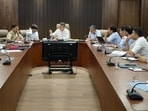 The meeting reviewed air quality monitoring, traffic decongestion, public transport and electric vehicle charging, among others. (HT PHOTO)