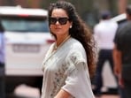BJP MP Kangana Ranaut during the ongoing Monsoon session of Parliament, in New Delh. (PTI Photo/Arun Sharma)(PTI08_03_2026_000150A)