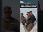 Latvian President Visits Belarus Border After Discovery Of Underground Tunnel Near Frontier