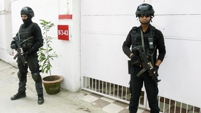The ATS said verification of the inputs and analysis of the accused’s social media activity established that the accused had allegedly been sharing inflammatory and jihadist speeches of JeM chief Masood Azhar and attempting to influence people towards violent jihad. (Santosh Kumar/HT Photo/Representational)