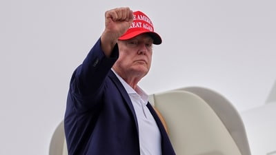 Trump had on Monday threatened to bomb Oman if the country, he said, gets in the way of Washington's blockade of Iranian ships. (AP Photo) Trump had on Monday threatened to bomb Oman if the country, he said, gets in the way of Washington's blockade of Iranian ships. (AP Photo)