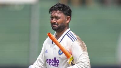 India's Rishabh Pant scored 66 in the second innings in the first Test against Sri Lanka, in Galle, Sri Lanka, Tuesday. (PTI)