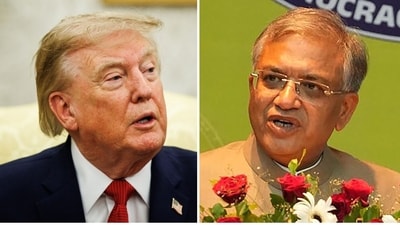 Chief election commissioner Gyanesh Kumar recently asked the US administration how elections in America can be held without a valid photo identification card, President Donald Trump said. (Bloomberg/HT) Chief election commissioner Gyanesh Kumar recently asked the US administration how elections in America can be held without a valid photo identification card, President Donald Trump said. (Bloomberg/HT)