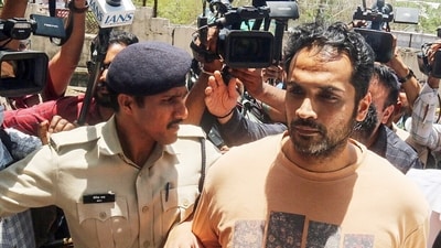 Twisha Sharma’s husband Samarth Singh being brought to court by CBI officials in connection with the Twisha Sharma death case, in Bhopal. (ANI/File) Twisha Sharma’s husband Samarth Singh being brought to court by CBI officials in connection with the Twisha Sharma death case, in Bhopal. (ANI/File)