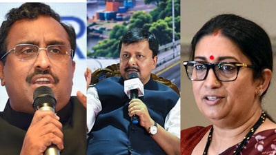 Ram Madhav, Nitin Nabin and Smriti Irani (L to R) (PTI/X) Ram Madhav, Nitin Nabin and Smriti Irani (L to R) (PTI/X)