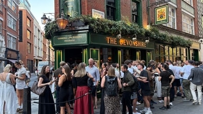 If it’s summer in London, people are outside pubs, pint in hand. If it’s summer in London, people are outside pubs, pint in hand.