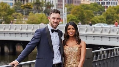 Glenn Maxwell and Vini Raman. (X images) Glenn Maxwell and Vini Raman. (X images)