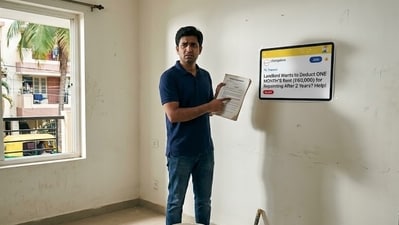 A Bengaluru tenant has questioned on Reddit whether a landlord can deduct an entire month’s rent,  ₹60,000, from the security deposit towards repainting and maintenance after the tenancy has ended. (Photo for representational purposes only) (Gemini generated image)