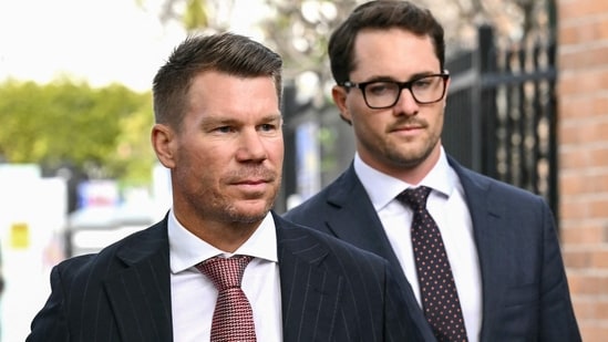 David Warner arrives at Waverley Local Court for a sentencing hearing after pleading guilty to a drink-driving offence in Sydney. (AFP)