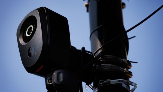Garrett Langley, Flock Safety CEO, faces scrutiny over AI license plate cameras, privacy concerns, surveillance and accuracy issues across the US. (Photographer: Hannah Beier/Bloomberg) (Bloomberg)