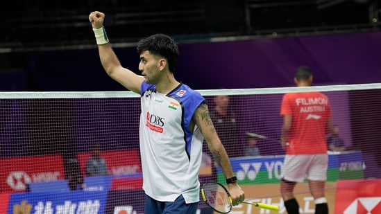 Lakshya Sen overcame early jitters to prevail over Collins Valentine Filimon (AP Photo/Manish Swarup)