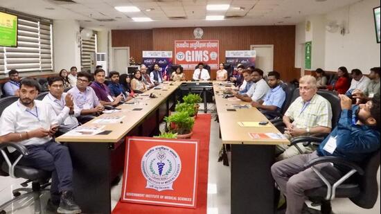 The centre aims to create a pathway from identifying a clinical problem and developing a prototype to clinical validation, regulatory preparedness, funding, and eventual scale-up, said Dr (Brig) Rakesh Gupta, director, GIMS (HT Photos)