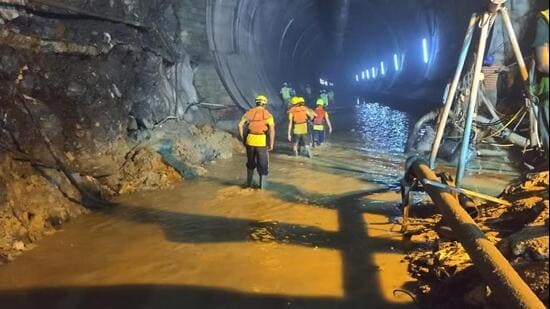 The two workers were identified as Lucas Topno from Jharkhand and Chetan Poyam from Chhattisgarh. (HT Photo)