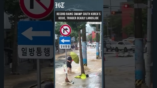 South Korea's Geoje Hit By Record Rainfall As Floodwaters Trigger Deadly Landslide