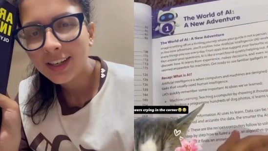 A woman was left amazed after discovering advanced AI topics in a Class 6 school textbook. (Instagram/kj_rocks15)