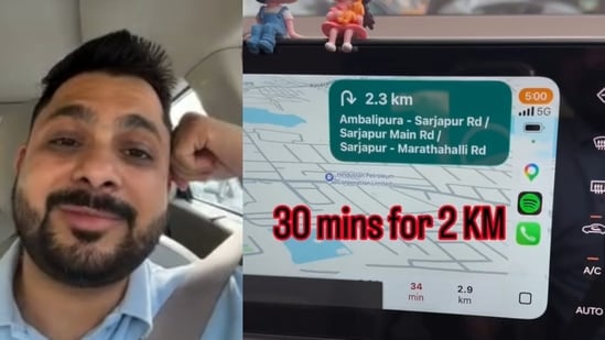 A Bengaluru man urged people from small towns to stay back after sharing his frustration over the city’s traffic chaos. (Instagram/chotimuh_badibaatein)