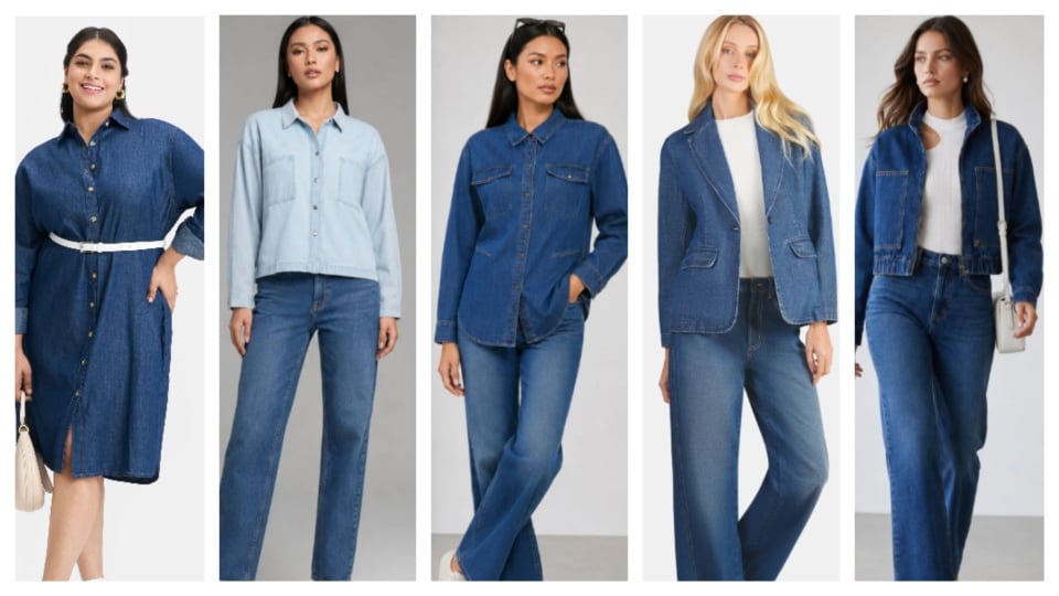 Denim dresses, different washes layering, denim shirts, denim blazers, and denim jackets are all key players in this styling technique. (Picture credit: Virgio) Denim dresses, different washes layering, denim shirts, denim blazers, and denim jackets are all key players in this styling technique. (Picture credit: Virgio)