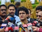 CJP Spokesperson Saurav Das speaks to media at Supreme Court premises, in New Delhi on Tuesday. 