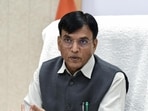 File image of Union Minister of Labour and Employment Mansukh Mandaviya addresses a press conference, in New Delhi. (ANI)