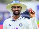 Galle [Sri Lanka], Aug 19 (ANI): India's Manav Suthar celebrates his five-wicket haul on the fifth day of the first test match between India and Sri Lanka at Galle International Stadium, in Galle on Wednesday. (ANI Photo) (ANI Photo)